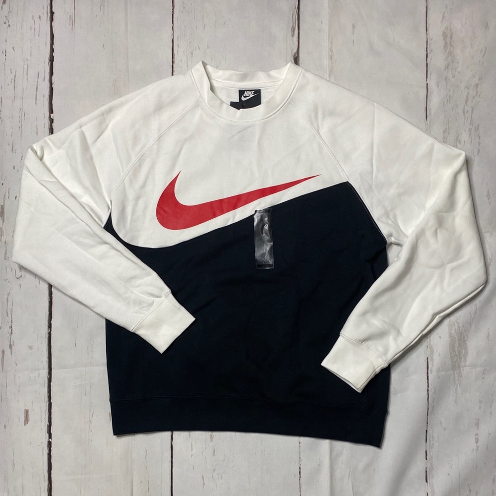 Nike Red Black White Pullover Crewneck Sweater